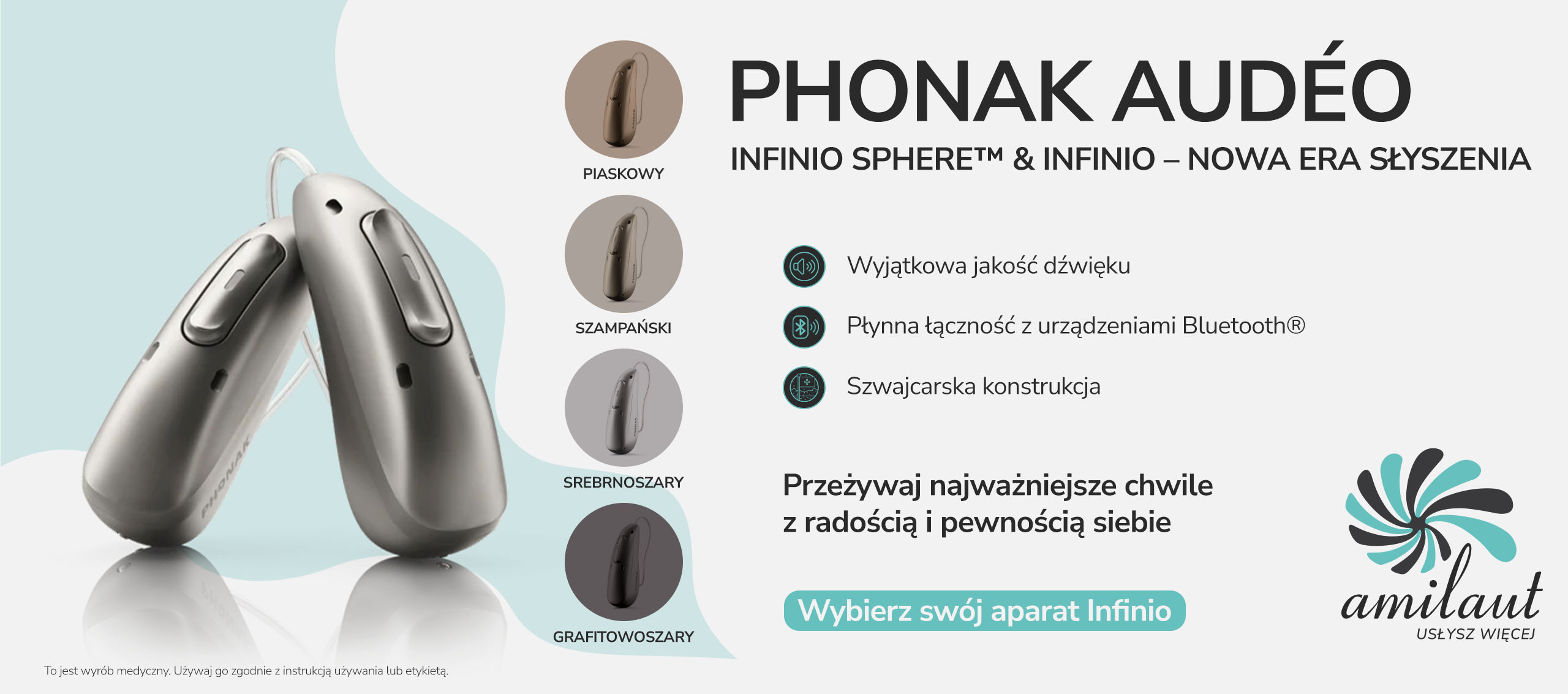 Aparaty słuchowe Phonak Audeo Infinio i Infinio Sphere